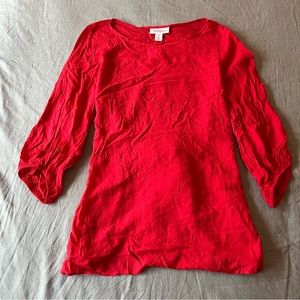 NWT Motherhood Maternity Bright Red Blouse with Tie Back Size M